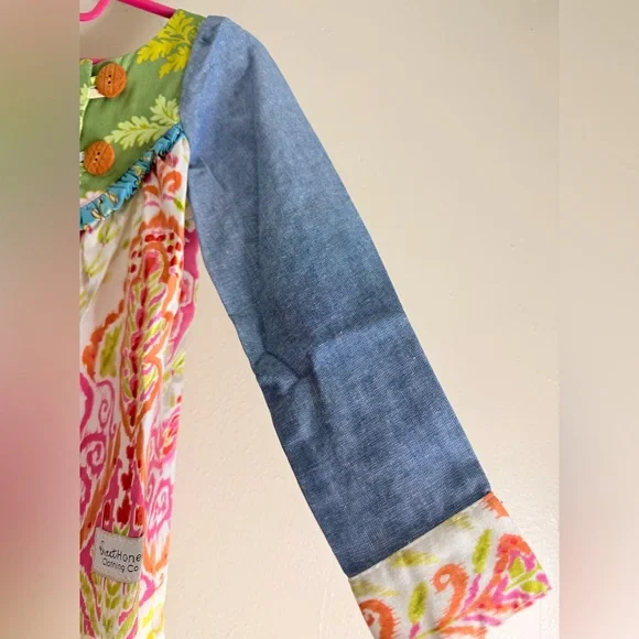 Sweet Honey Rare Multi‎ Garden Tunic Dress Made in USA Size 3T - Picture 3 of 6